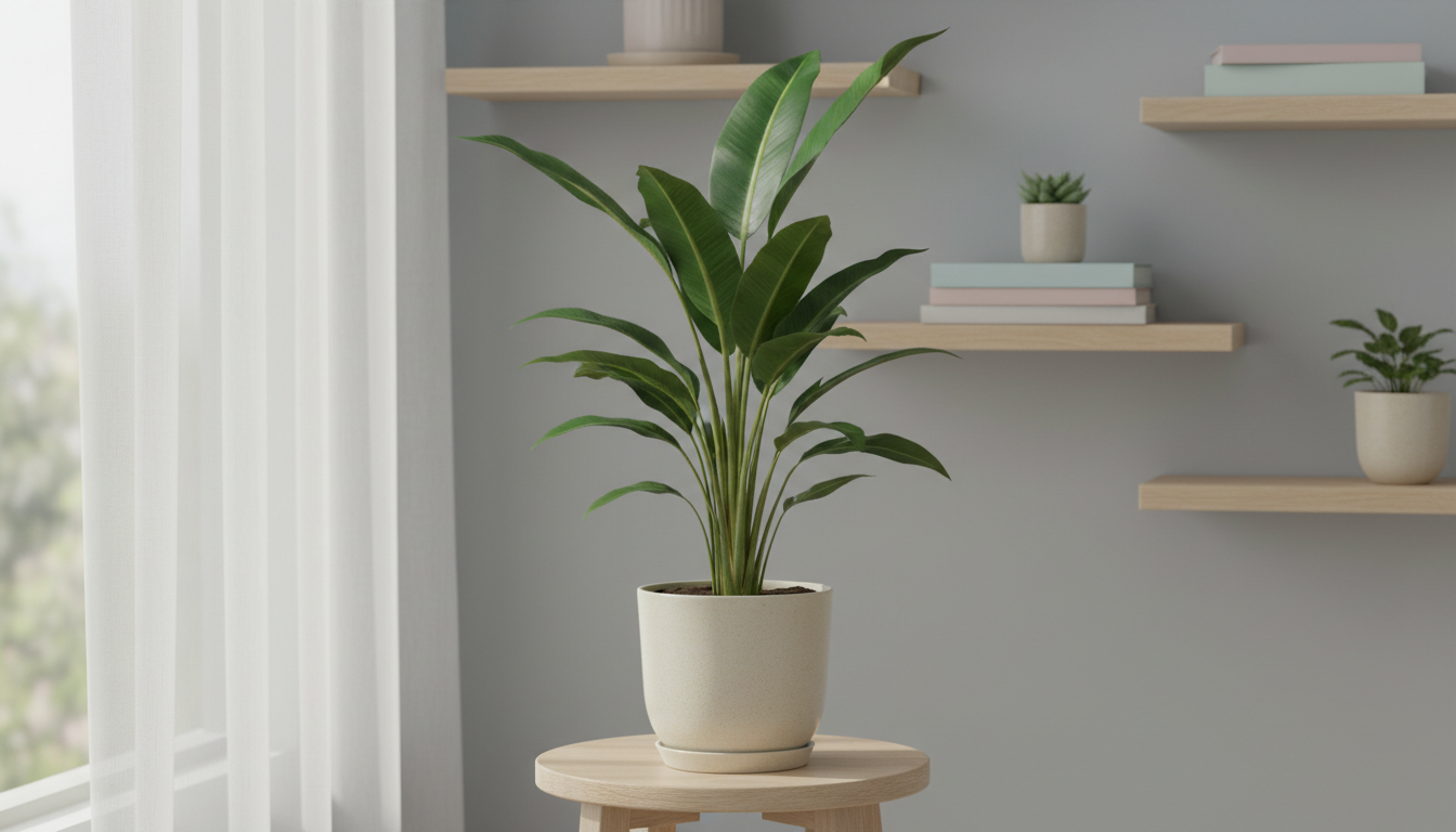 Аглаонема простая (Aglaonema simplex), в интерьере скандинавского стиля